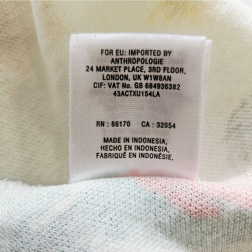 Postmark for Anthropologie Flynn Floral Peplum V-Neck Tie Back Top Tank Blouse L - Picture 6 of 6